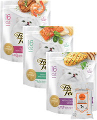Aurora Pet Variety Pack dry cat food with filet mignon and ocean fish for balanced meals.