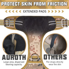 AUROTH back-clip harness for comfortable daily walks.