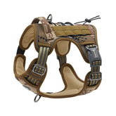 AUROTH Tactical Dog Harness in desert camo for secure outdoor adventures.