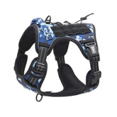 AUROTH tactical harness front clip in blue camo for no-pull control during walks