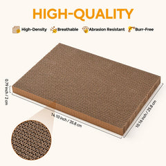 AUSCAT cat scratcher box side holes for easy pad removal.