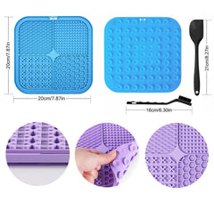 AUSINCERE 4-pack lick mats provide safe, non-toxic silicone for easy cleaning and repeated use.
