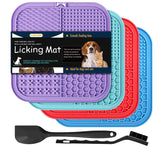AUSINCERE lick mat for dogs and cats, 7.9 inch surface promotes slow feeding and calm behavior.