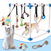Autyomo Puppy Jungle Gym with eight hanging toys for engaging play and teething support