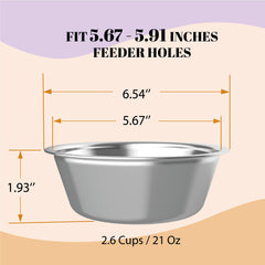 Averyday 21oz capacity bowls keep pets hydrated with steady serving