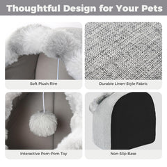 Avont cat bed cave anti-slip bottom keeps the bed stable.