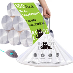 AWoHH 180-count automatic litter box bags for quick refills.