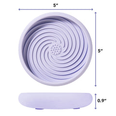 Awoo Lick Dish periwinkle slow feeder for cats and small dogs at mealtime