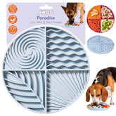 Awoo Paradise lick mat on surface for slow feeding and mental engagement