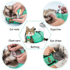 AWOOF cat grooming bag side buckle and handle for easy carrying