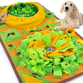 AWOOF large dog snuffle mat top view promotes slow feeding and nose work.