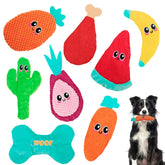 AWOOF no-stuffing crinkle dog toy 8-pack with animal shapes for interactive play