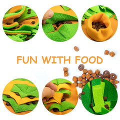 AWOOF snuffle mat petals detail highlights hidden treats for enrichment.