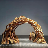 AWXZOM driftwood rock cave centerpiece adds rustic focal point to your aquarium.