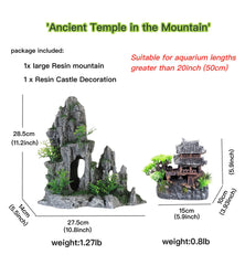 AWXZOM Resin castle centerpiece adds focal point to the tank