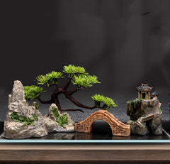 AWXZOM coconut tree decor enhances aquarium scenery and creates hiding spots for small fish.