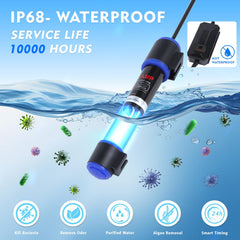 Ayamaxon UVC aquarium clean light submersible design for flexible placement