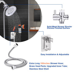 AYBBSHOW 100-inch hose reaching indoor and outdoor washing areas.