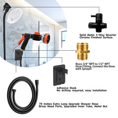 AYBBSHOW 3-way shower diverter shown for flexible water control