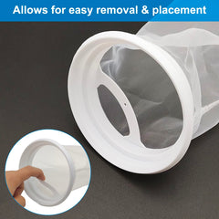 AYWFEY reusable nylon mesh sock ready for repeated tank filtration