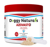 Azovast Plus kidney health powder bottle for easy daily dosing in pets