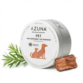 Azuna pet odor eliminator gel pod in a living room, showing steady odor control