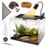 AZV Reptile Terrarium Tank for clear viewing of small reptiles
