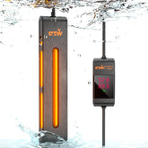 AZW aquarium heater with digital LED display for precise control.