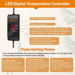 AZW heater installed submersibly for even tank heating.