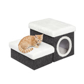 B FSOBEIIALEO cat house stairs bed: cozy pet retreat for easy bed access