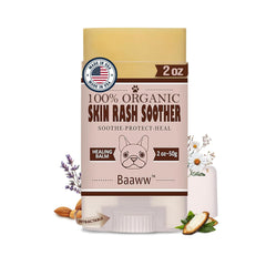 Baaww hot spot treatment tube easing a dog's irritated skin for quick comfort.