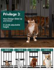 Babelio auto-close two-way swing gate fits busy entryways.