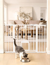 Babelio extra-wide baby gate in stair setup for safe passage