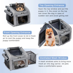 BABEYER dog bike basket inside safety tether helps keep pets secure