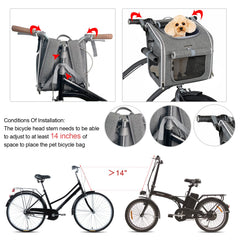 BABEYER Dog Bike Basket ventilation mesh windows promoting airflow and comfort.