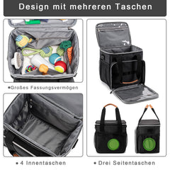 BABEYER grooming bag open compartment reveals roomy main storage for gloves and trimmers.