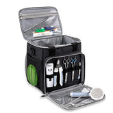 BABEYER pet grooming bag top view shows organized pockets for quick tool access.
