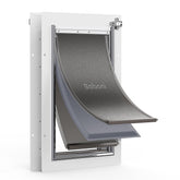 Baboni 3-Flaps pet door with steel frame and telescoping tunnel for versatile door thickness