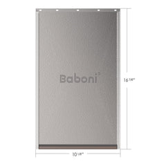 Baboni flap magnetic closure close-up shows strong seal against drafts.