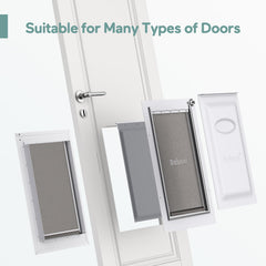 Baboni telescoping tunnel adjusted for door thickness for a snug fit.