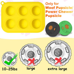 BABORUI woof pupsicle molds with lid shown in a freezer-friendly setup.