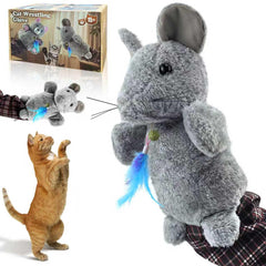 Babyye cat wrestling glove plush padding close-up for safe play.