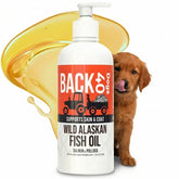 Back 40 Dogs salmon oil bottle pour boosts coat shine and skin health