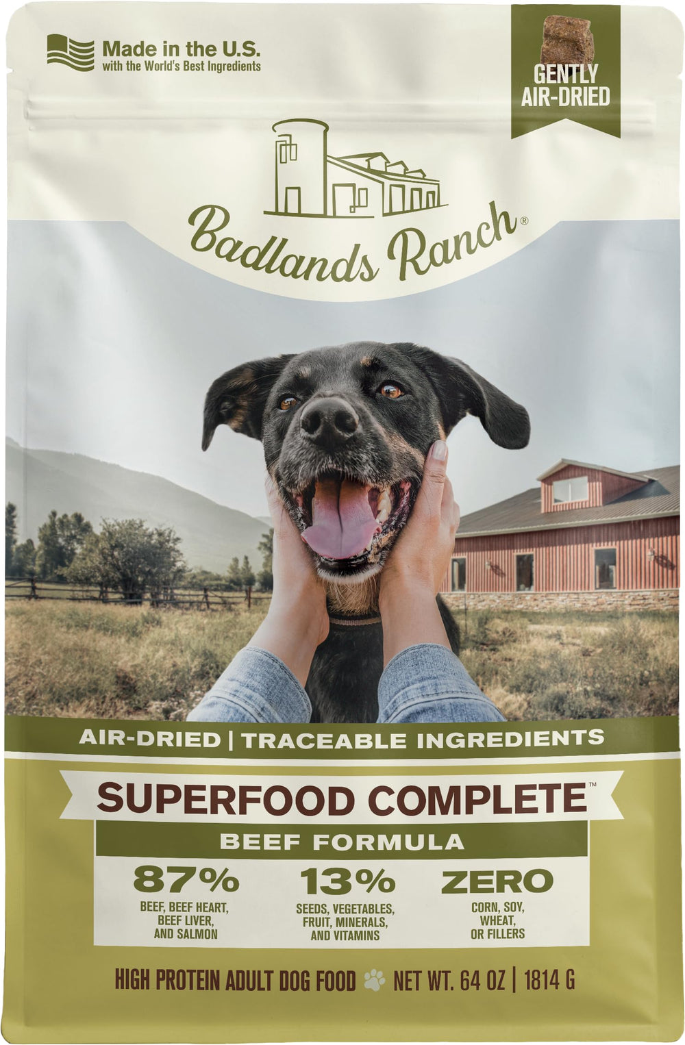 Badlands Ranch bag sealed label signals freshness and easy storage