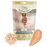 BADLANDS RANCH packaging with label signals premium, single-ingredient dog treats.