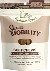 Badlands Ranch Super Mobility Soft Chews pack shot showing the joint support treat.