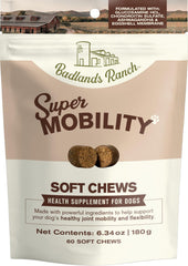 Badlands Ranch Super Mobility Soft Chews pack shot showing the joint support treat.