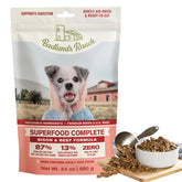 Badlands Ranch bag front with premium ingredients for daily dog nutrition.