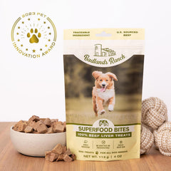 BADLANDS RANCH texture image highlights freeze-dried crunch and simple ingredient