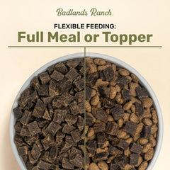 BADLANDS RANCH ingredients with vegetables and seeds provide balanced nutrition for digestion.